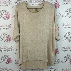 Soyaconcept tshirt knit tee flowy slouchy Chic Beige Women's Short Sleeve Top
